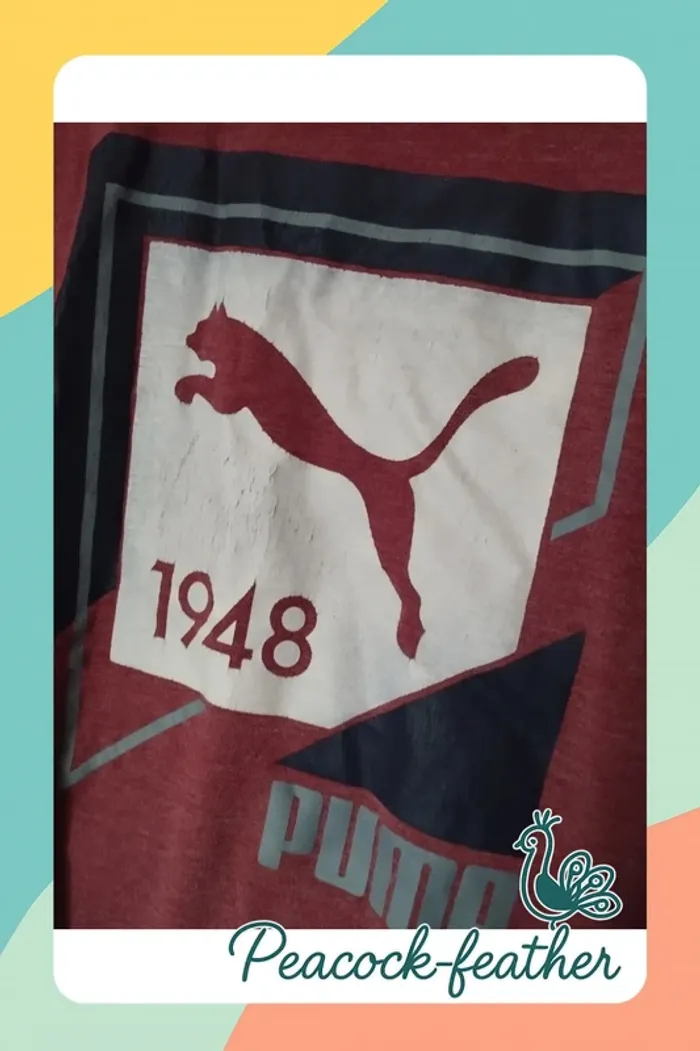 T-shirt bordeaux xxl Puma homme - photo numéro 2