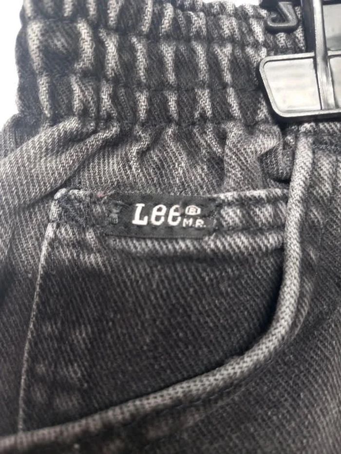Jeans taille haute Lee Noir en coton - photo numéro 4