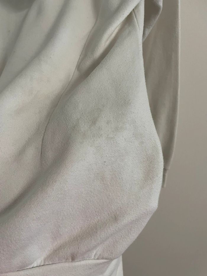 Sweat long Adidas crème poche kangourou - photo numéro 6