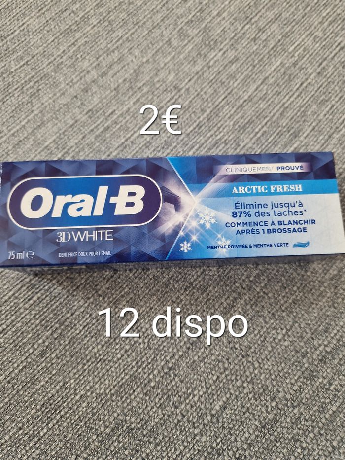Dentifrice oral b 3d White arctic fresh