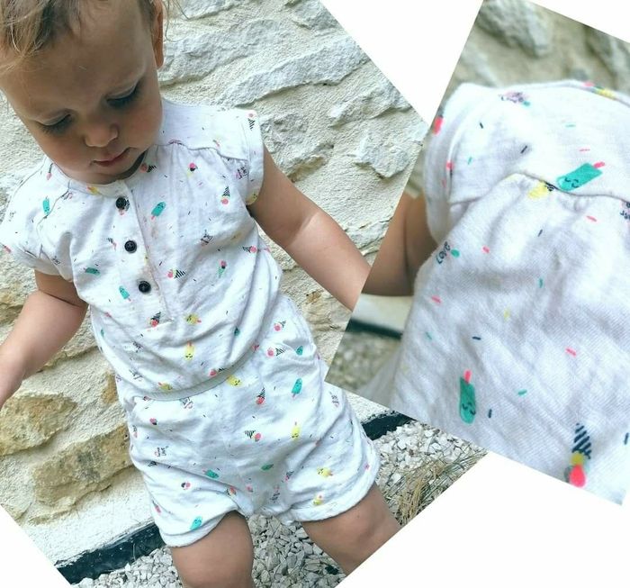 12 mois combishort bébé fille d'été