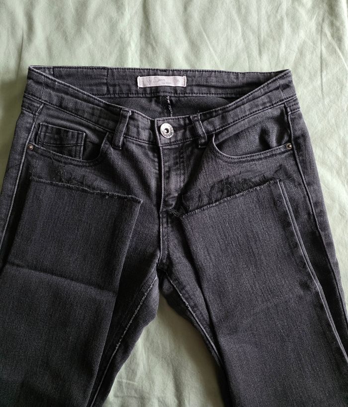 Kiabi Jean Slim Coton Gris Très bon état 36 - photo numéro 5