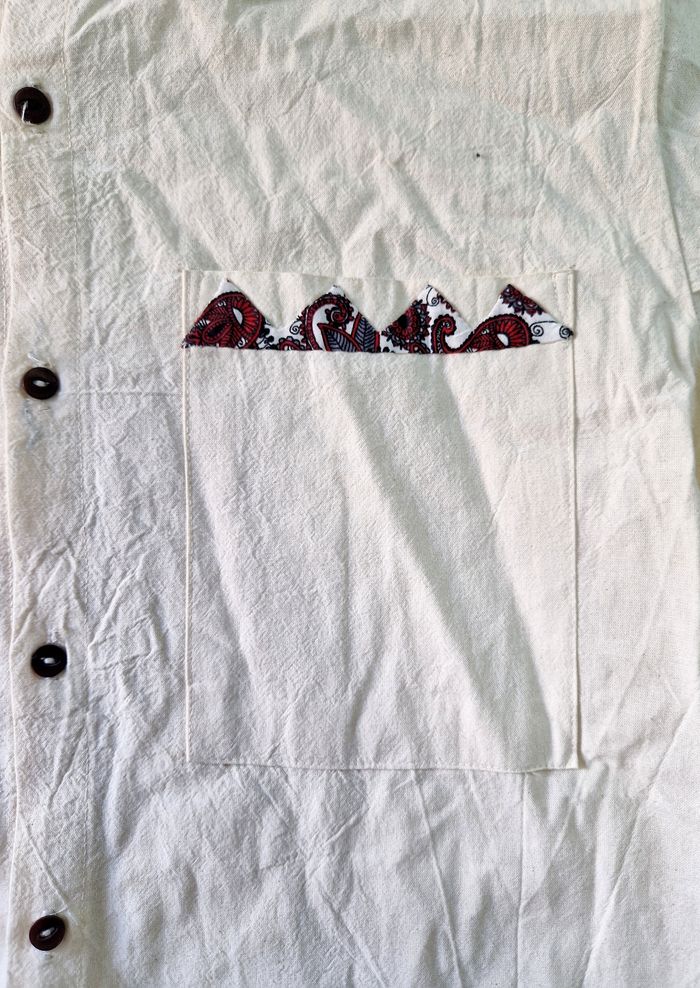 Chemise manches courtes  / chemisette  , homme  , vintage  , de la marque Metza , Mexico  , vêtement artisanal bio - photo numéro 8