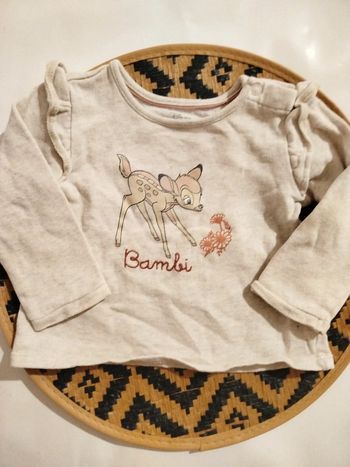 Pull polaire Bambi Disney 9 mois 74 cm fille hiver