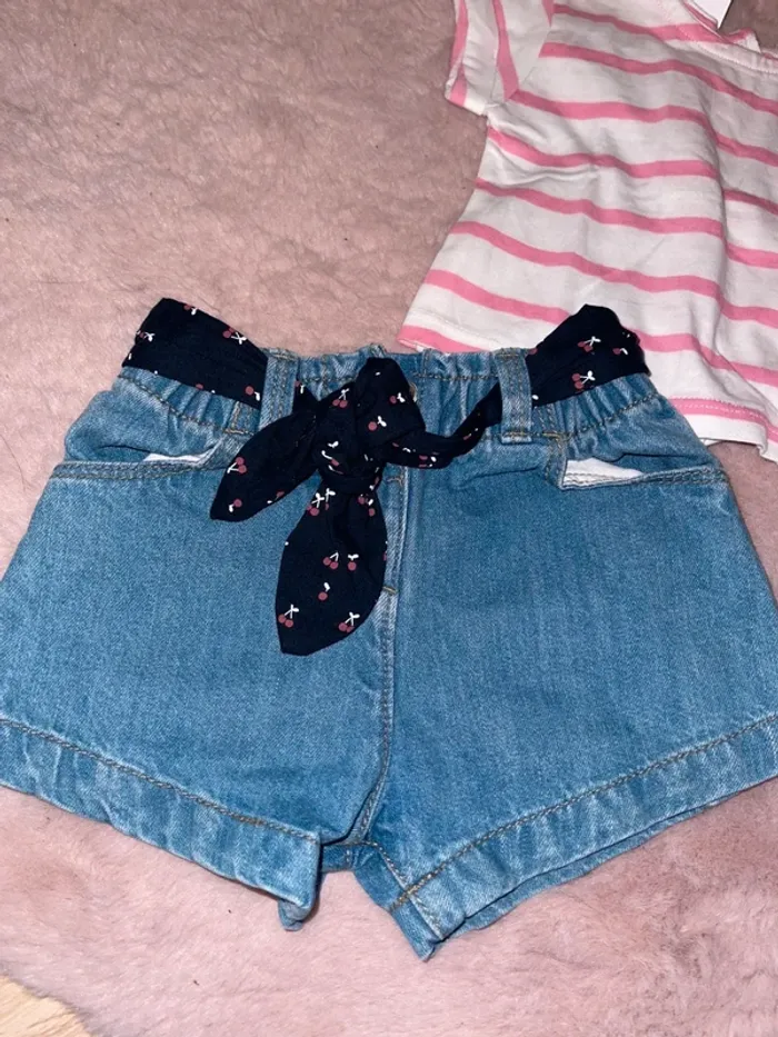 Ensemble short et tee shirt 3mois - photo numéro 2