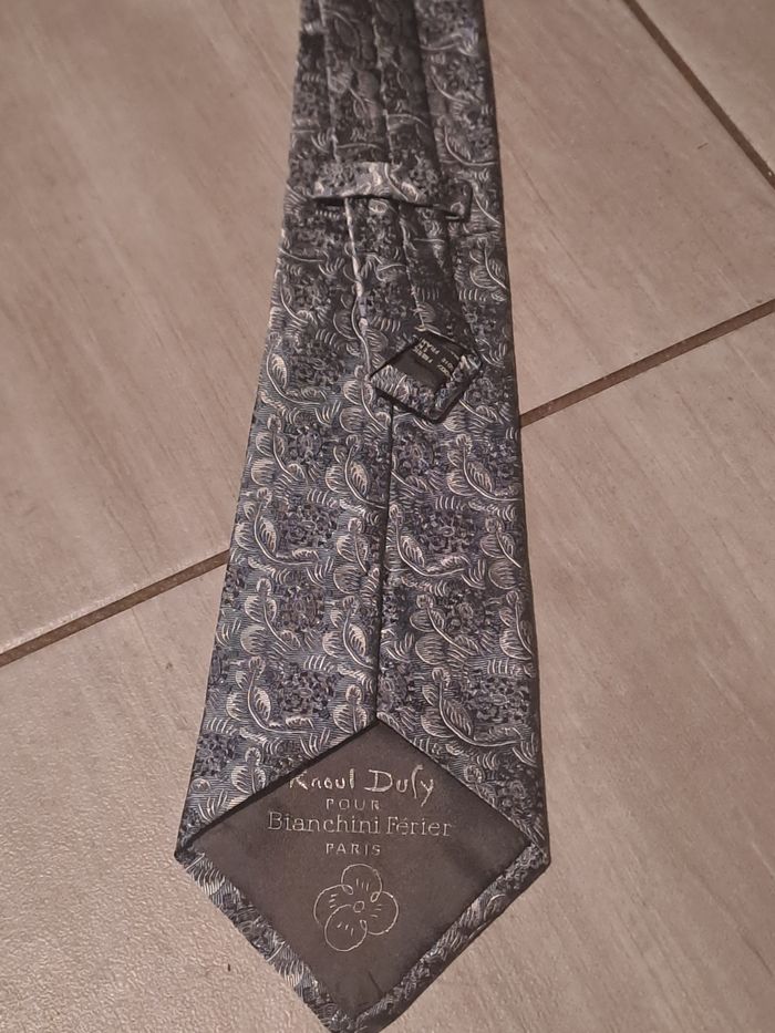 Cravate Gris Brillante Raoul Dufy pour Bianchini Férier - photo numéro 8