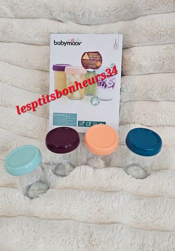 Lot de 4 pots en verre Babybols babymoov