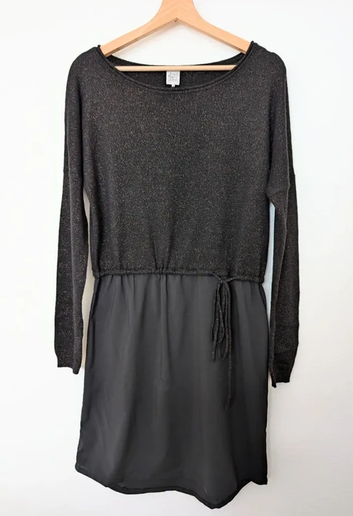 Robe bi-matière casual ou pour soirée