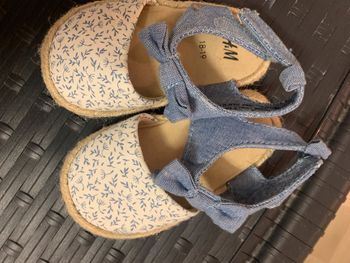 Espadrille fille bleue et blanches