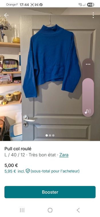 Pull col roulé