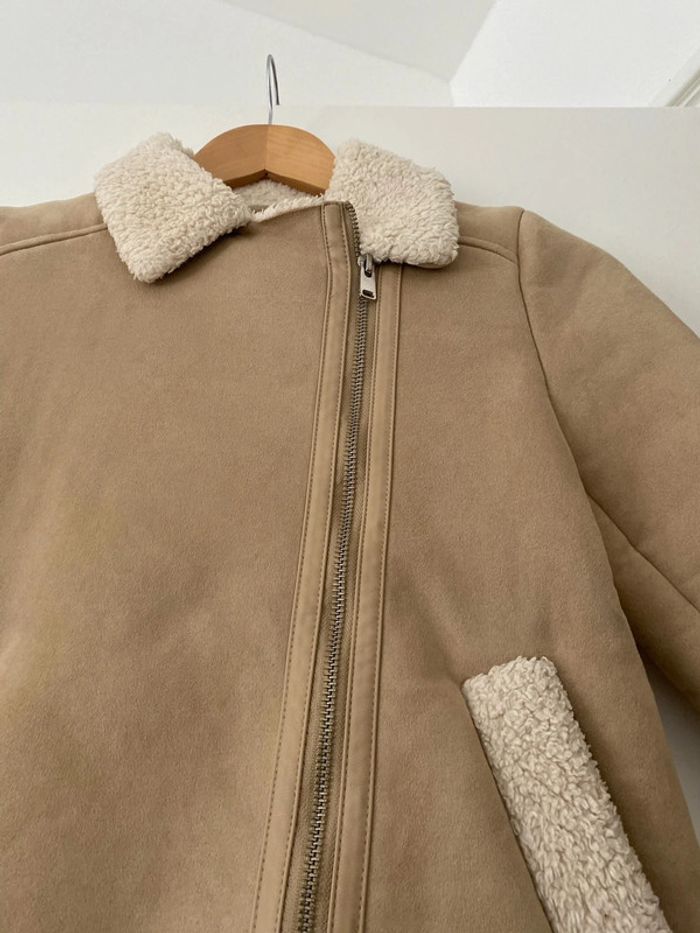 Veste en daim marron et beige Enfant fille 9 ans Zara - photo numéro 5