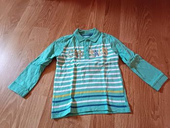 Polo vert manches longues Vertbaudet 4 ans