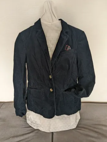 Veste Esprit simili velours - Marine.