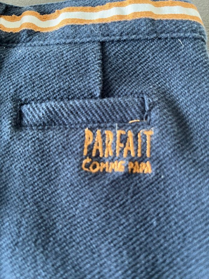 Pantalon bleu marine tape à l’œil 6mois - photo numéro 3