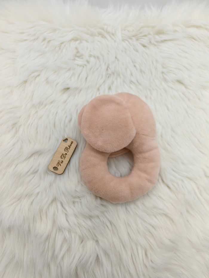 Doudou peluche Hochet Éléphant rose - photo numéro 3