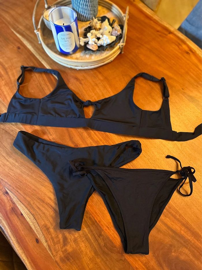 Ensemble deux pièces maillot de bain noir Calzedonia taille S neuf - photo numéro 3