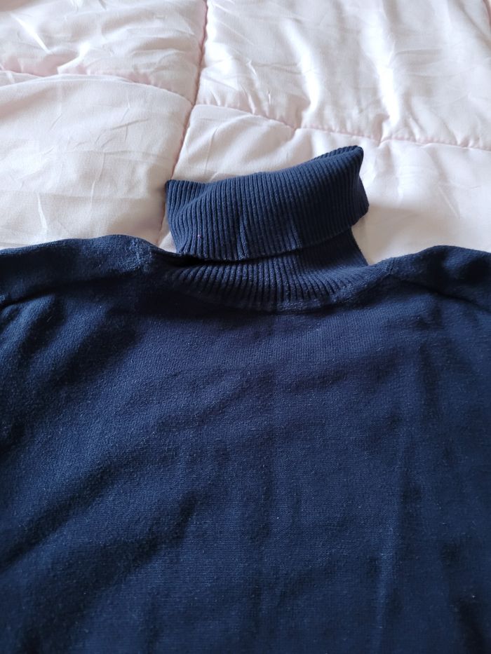 pull col roulée bleu marine zara 12ans (1e) - photo numéro 2