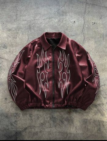 Vestes / Blousons aviateur décontracté | motif « Flammes »