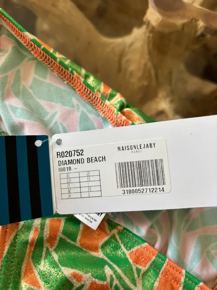 Bas de maillot de bain Maison Lejaby orange vert irisé - photo numéro 4