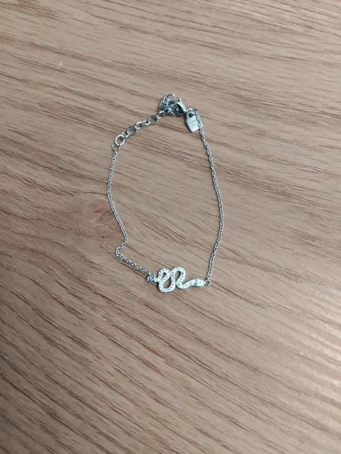 Bracelet argenté serpent - photo numéro 2