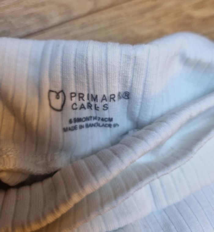 Pantalon bébé mixte côtelé blanc 6-9 mois Primark Cares - photo numéro 2