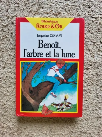 Livre enfant vintage "Benoît, l'arbre et la lune" de Jacqueline Cervob - Bibliothèque Rouge & Or