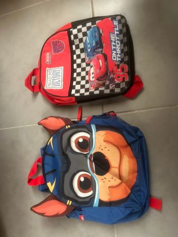 2 Sacs à dos enfant pat patrouille et cars