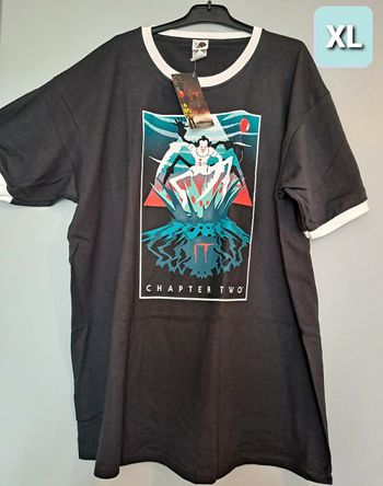 tshirt çà it le clown du célèbre livre film d'horreur neuf avec étiquette taille XL stephen king