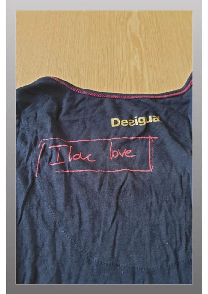 Tshirt femme Desigual manches longues M sans étiquette noir - photo numéro 3