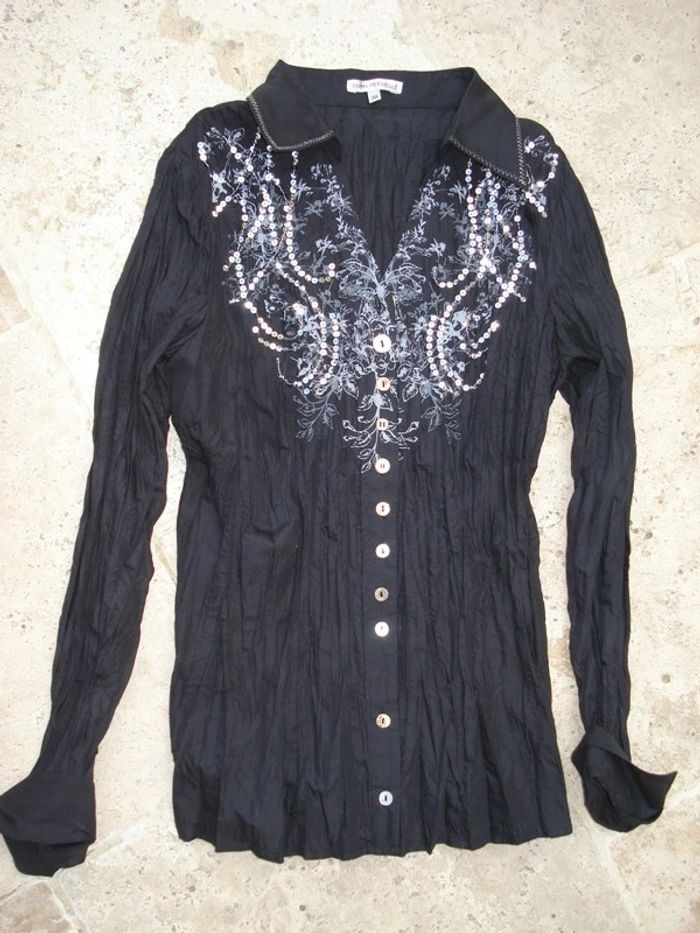 Chemisier sequins - Taille 38/M - photo numéro 2