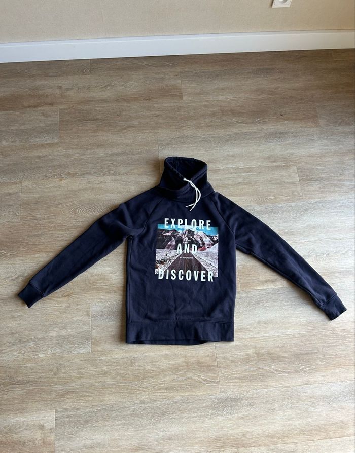 Sweat H&M “Explore and Discover” bleu