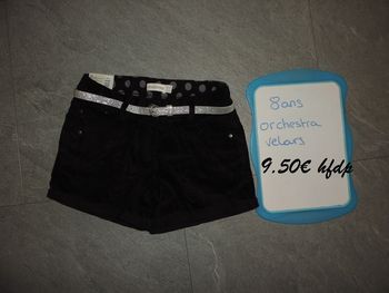 short en velours orchestra taille 8 ans
