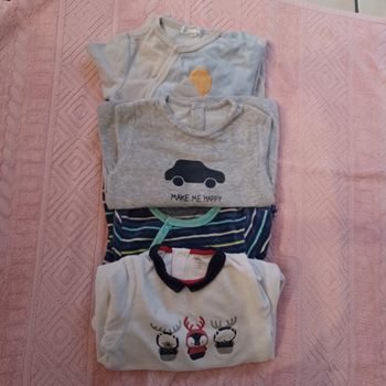 Lots de 4 pyjamas chaud 1 pièce bébé garçon de 18 mois 