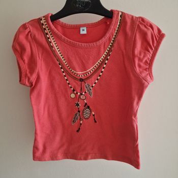 3 ans tee-shirt corail
