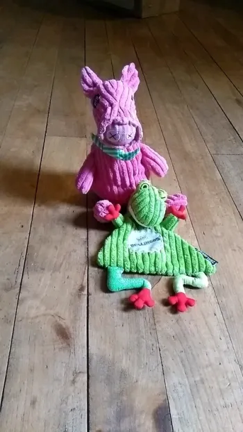 Lot peluche et doudou plat Deglingos