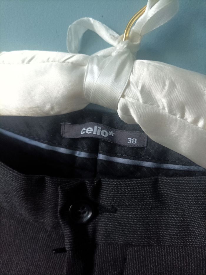 Pantalon tailleur costume femme Celio 38 M gris anthracite TBE - photo numéro 3