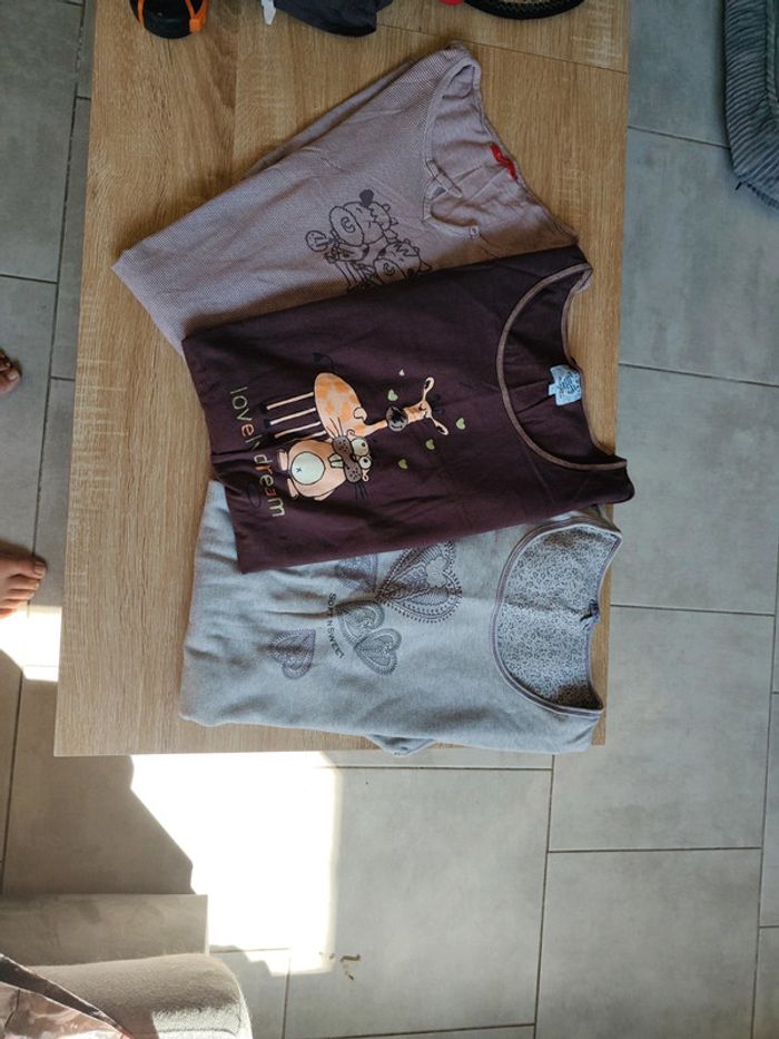 3 long tee shirts de nuit