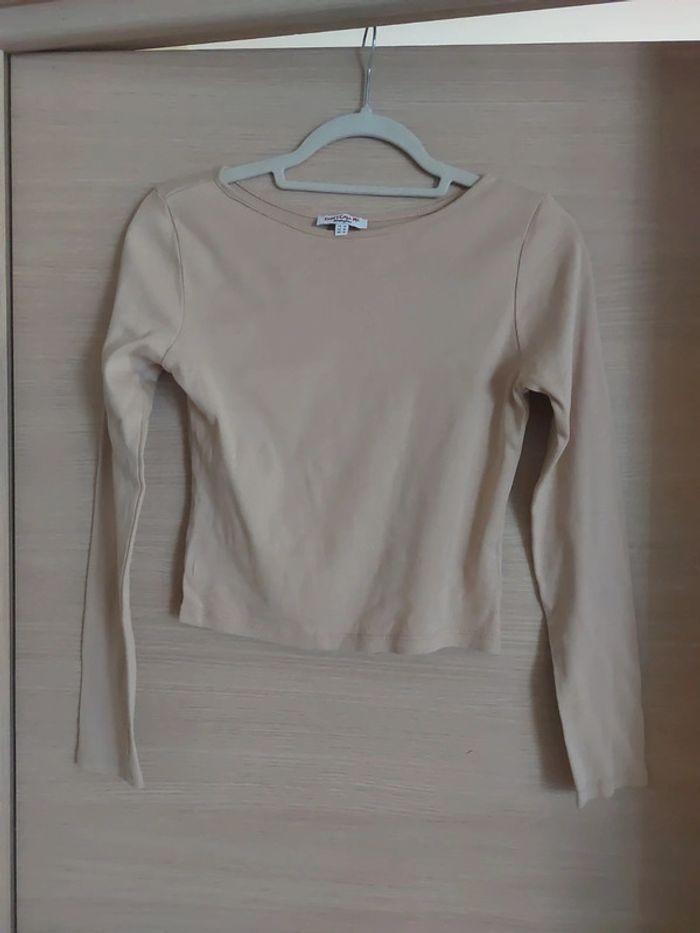 Top beige  manches longues