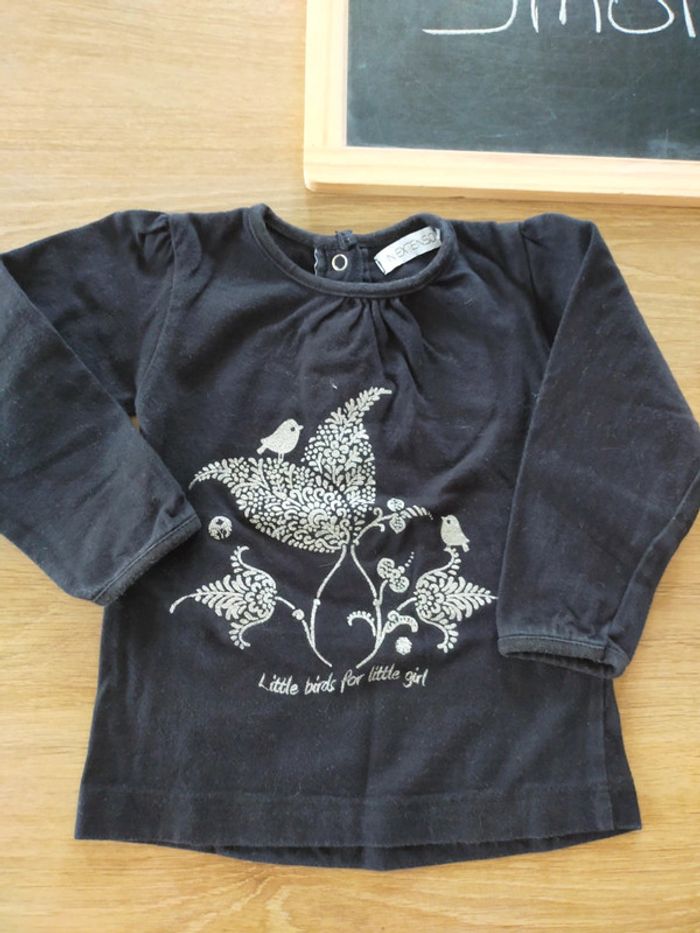 T shirts fille manches longues taille 9mois - photo numéro 3