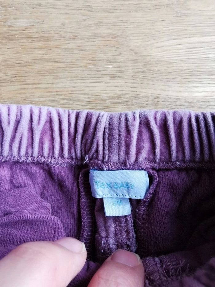 Pantalon velour tex baby 3mois - photo numéro 2