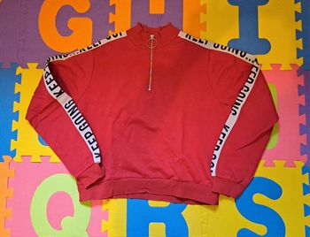 Sweat zip rouge, jennyfer, taille M (38)