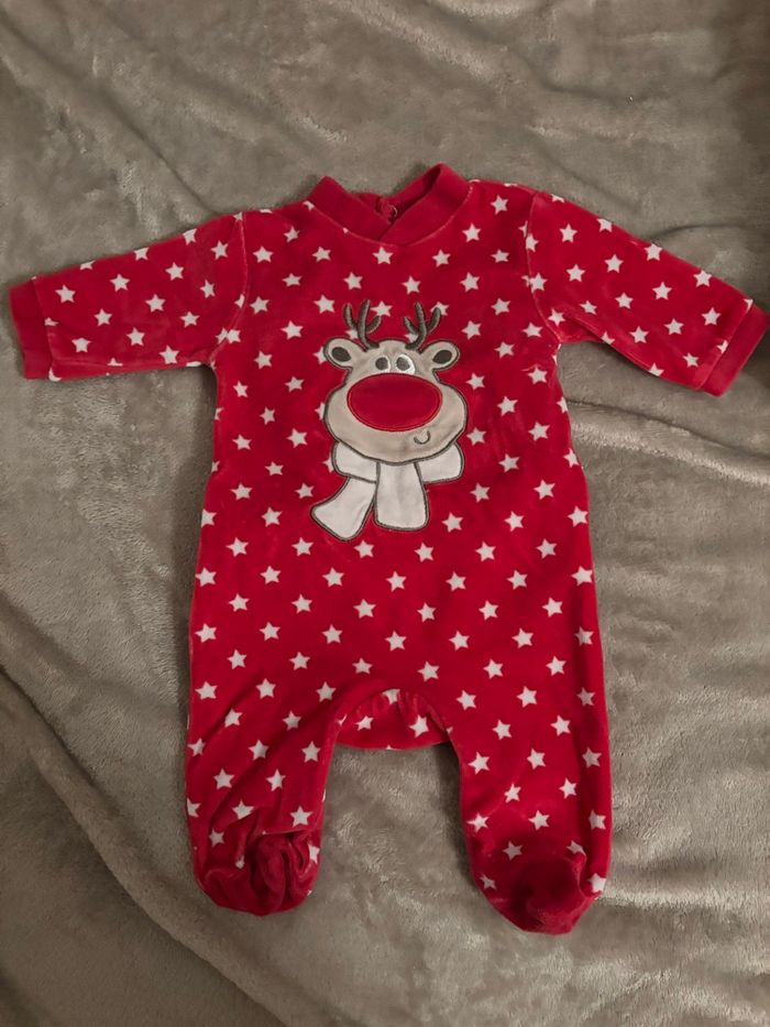 Pyjamas en velours taille 1 mois - photo numéro 4