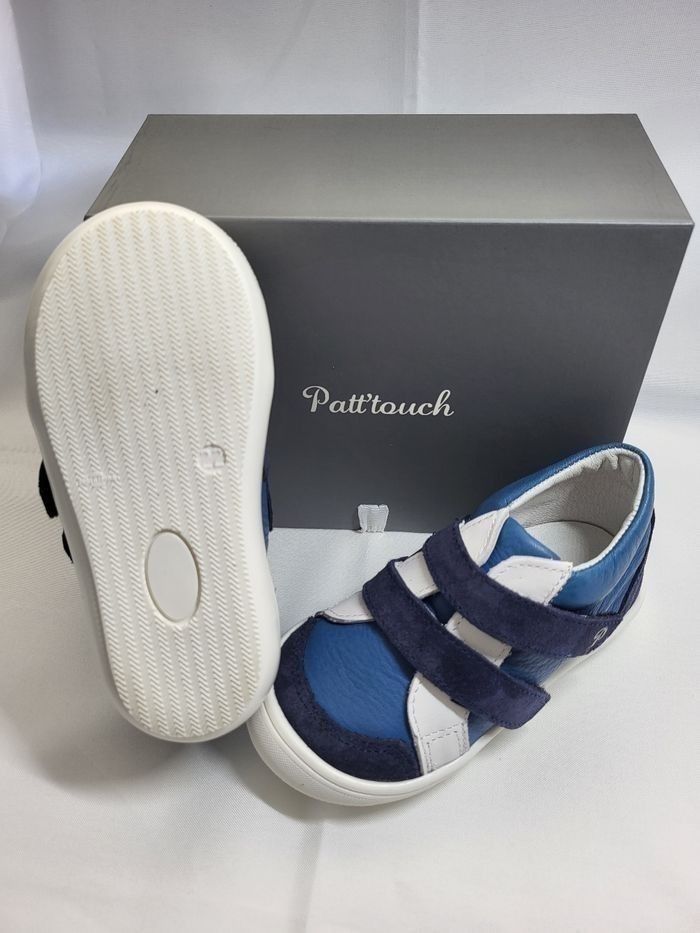 Chaussures tennis garçon en cuir bleu Point 22 Made in France 🇨🇵 - photo numéro 4