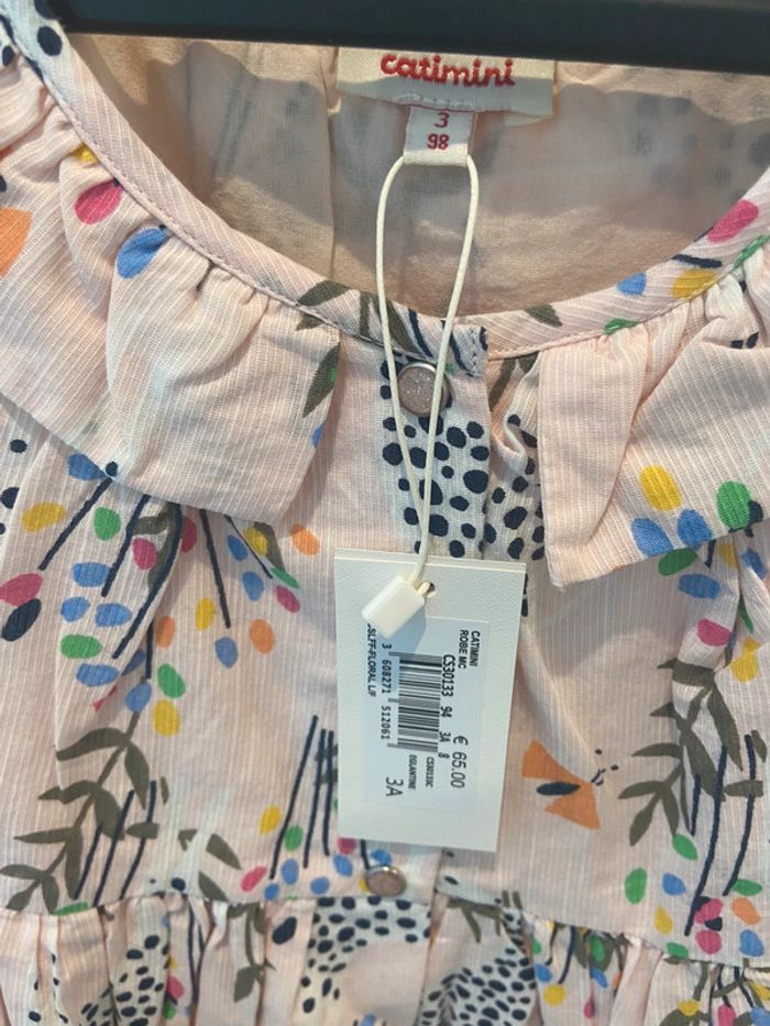 Robe été catimini et soquettes assorties neuf 3 ans 98 cm - photo numéro 3