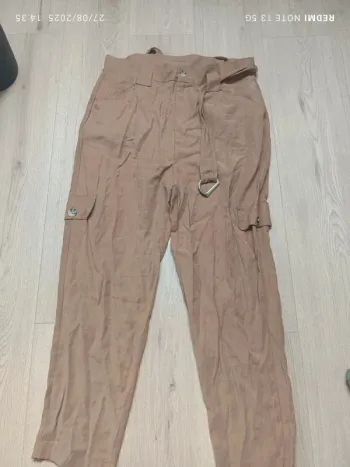 Magnifique pantalon cargo fluide marron taille xxxl Gémo
