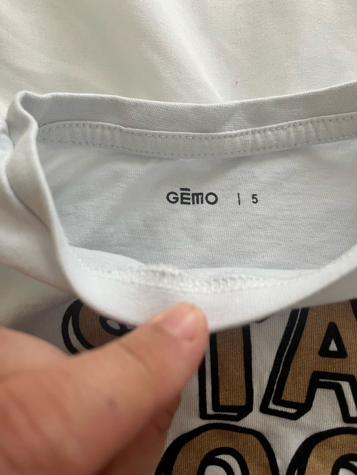 TEE shirt 5 ans blanc/beige Gemo - photo numéro 2