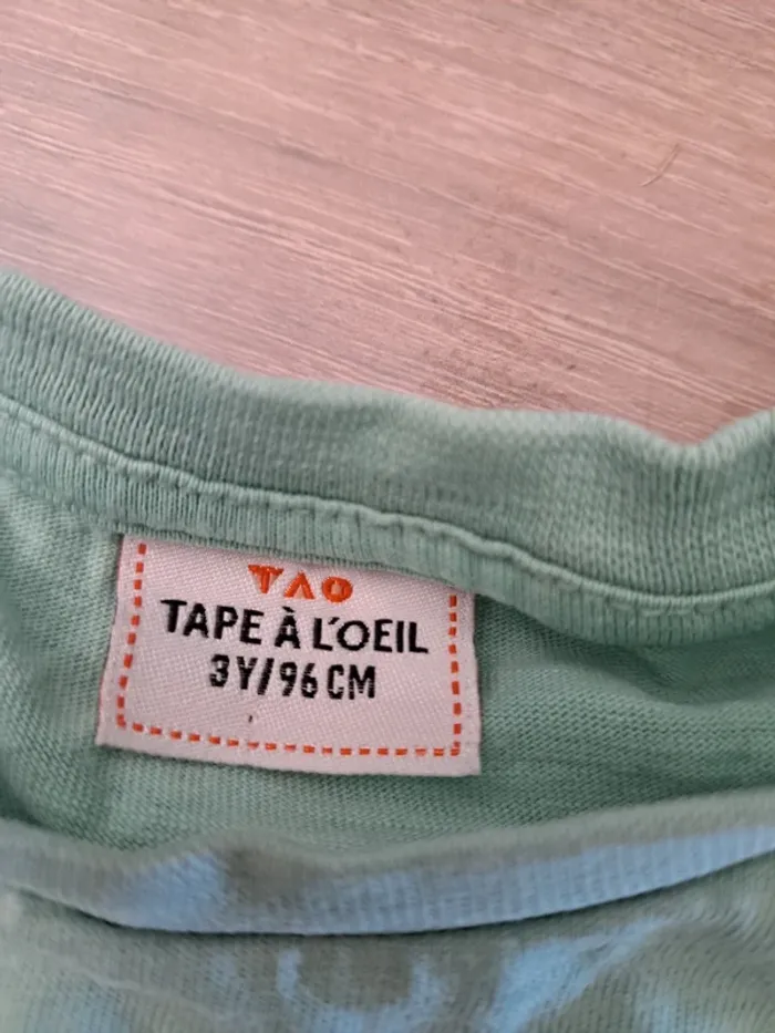 T-shirt turquoise "Surfer" 3 ans - Tape à l'œil - photo numéro 3
