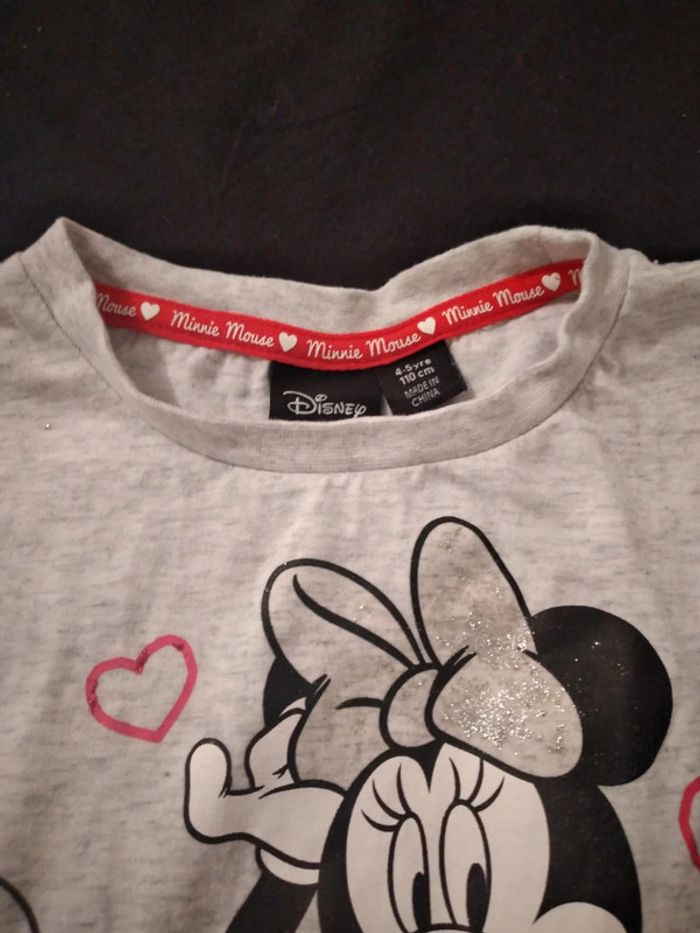 T shirt avec faux sac à main qui s ouvre gris disney minnie mouse - photo numéro 4