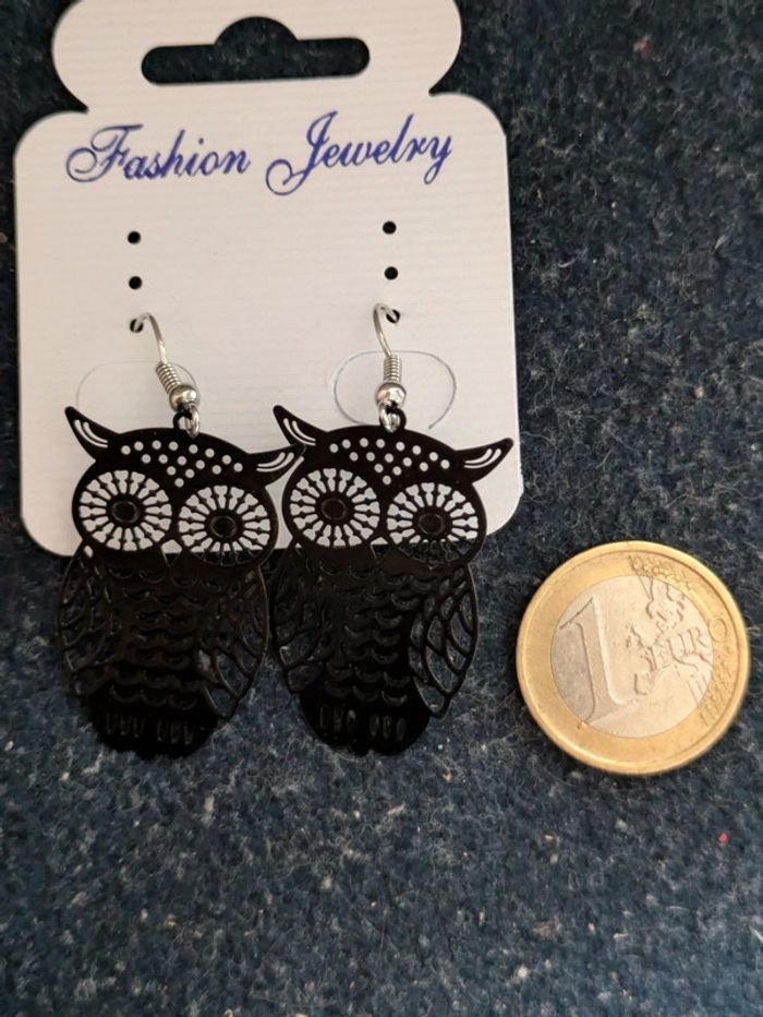 Boucles d'oreilles hibous - photo numéro 2
