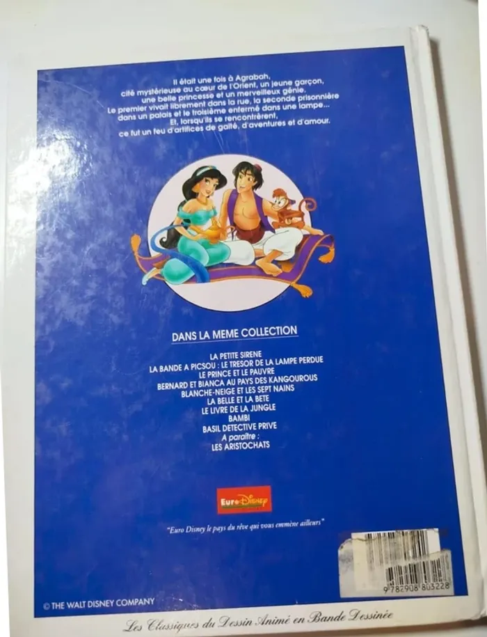 Livre collector Vintage Walt Disney Aladdin - photo numéro 2